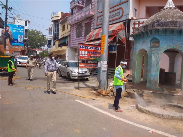 Sanitization Work by Nagar Ayukt/नागर आयुक्त द्वारा स्वच्छता कार्य