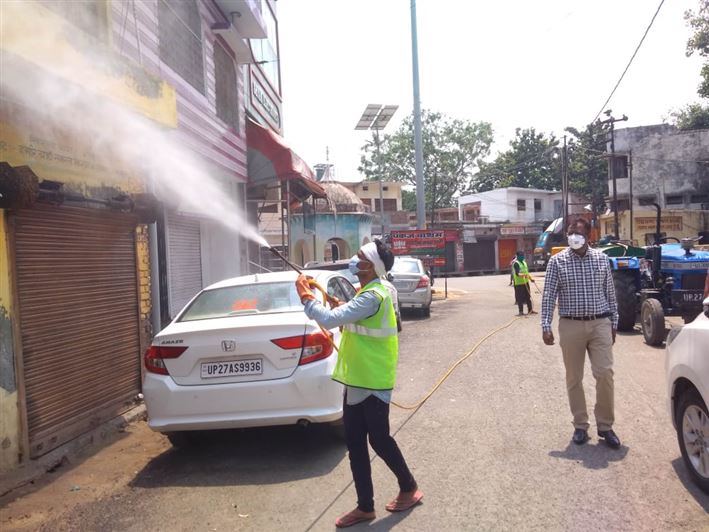 Sanitization Work by Nagar Ayukt/नागर आयुक्त द्वारा स्वच्छता कार्य